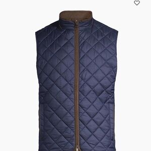 Peter Millar Quilted Blue and Brown Vest - Like New!